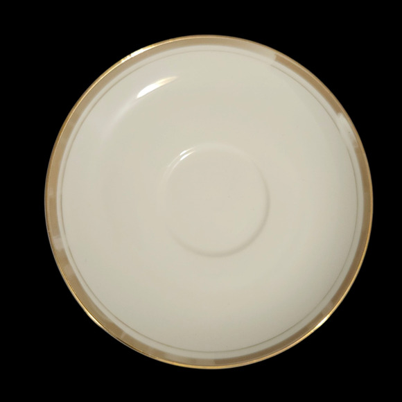 Royalton China Co Japan Translucent Porcelain Gold Trim Saucers Set of 4 - Picture 1 of 6